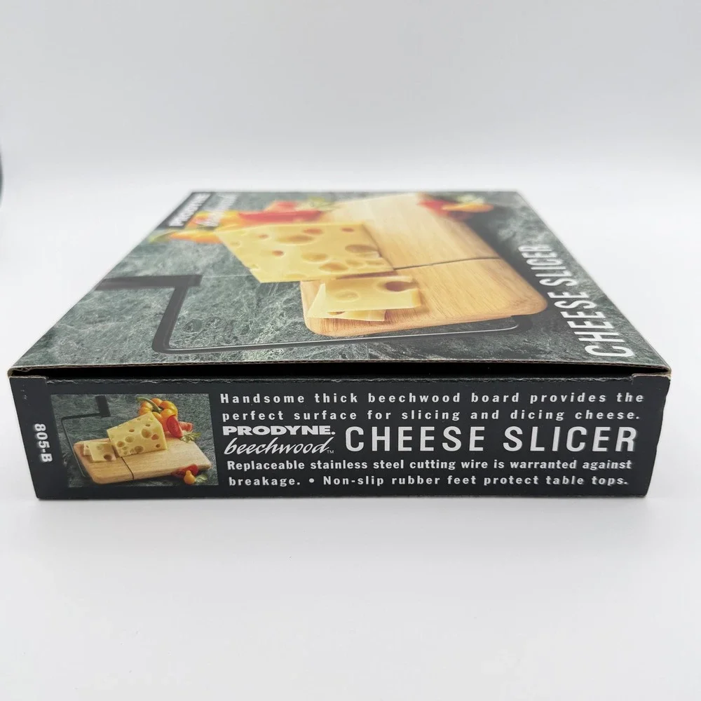 Prodyne Beechwood Cheese Slicer Board Stainless Steel Wire 805-B New‎